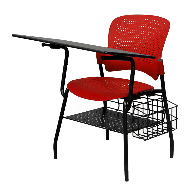 Creative office Chair Manufacturers - Syona Roots student writing pad red chair manufacturer